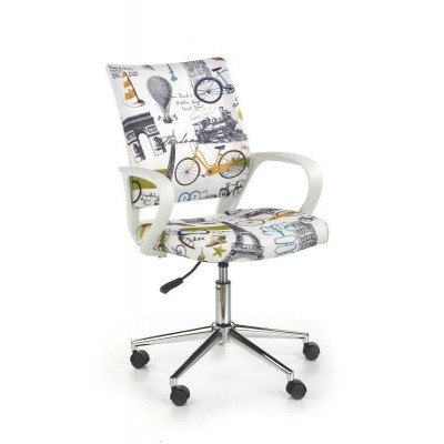 Кресло компьютерное HALMAR IBIS PARIS разноцветный/хром